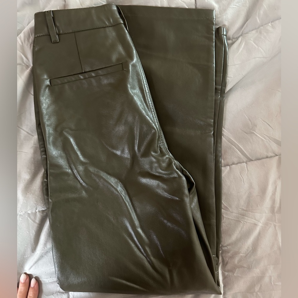Green Leather Pants